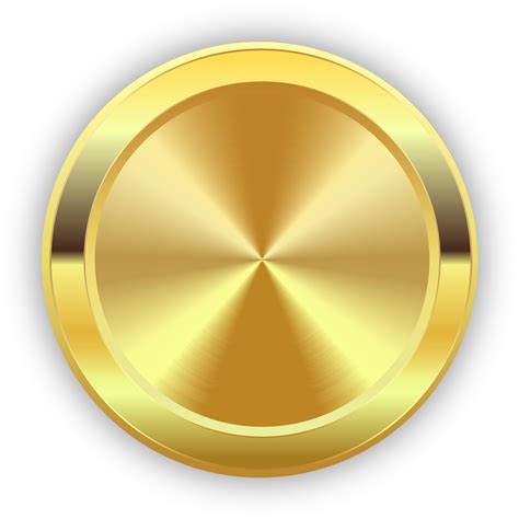 Clipart Round Golden Badge