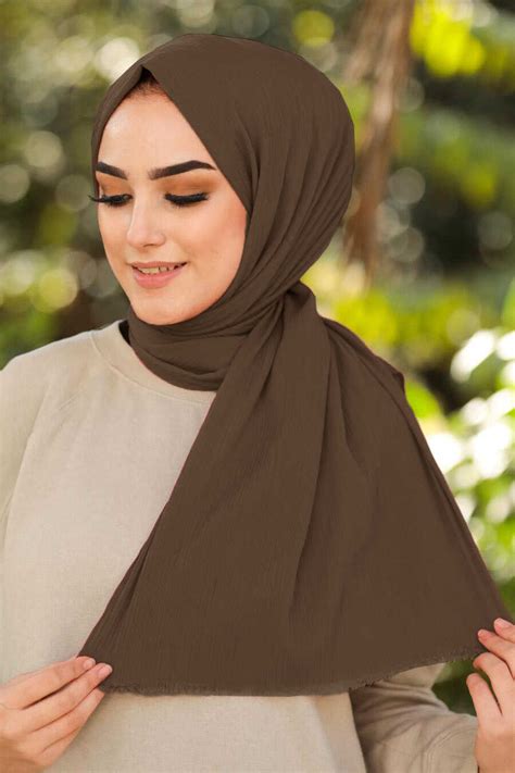 Brown Hijab Shawl 7571kh Neva