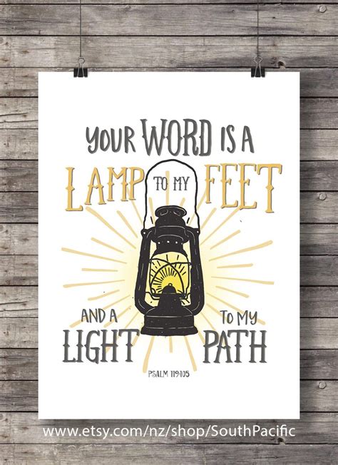 Bible Verse Your Word Is A Light To My Path Psalm 119v105
