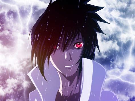 Dark Sasuke Boy Rain Anime Black Hair Red Eyes Sasuke Uchiha