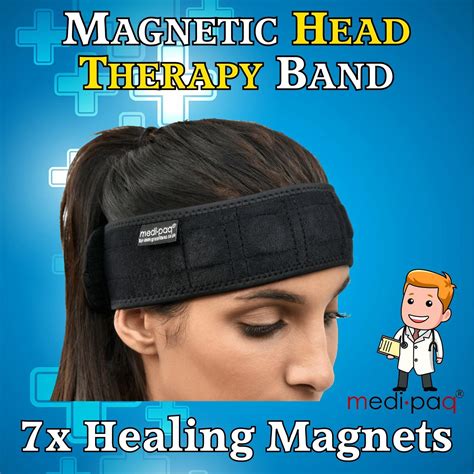 Headache Migraine Relief Magnetic Therapy Healing Headband Natural Neck