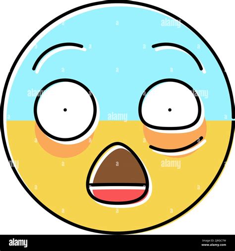 Omg Emoji Color Icon Vector Illustration Stock Vector Image And Art Alamy