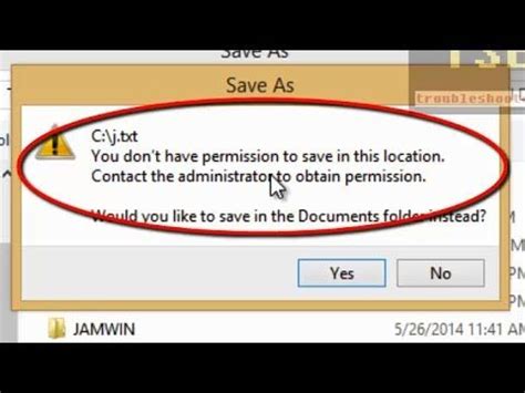 How To Fix You Don T Have Permission To Save In This Location Windows