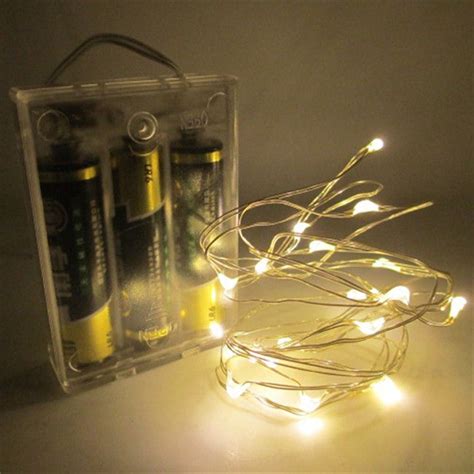 2m 20 Led Battery Mini Led Copper Wire String Light Aa Battery Operated