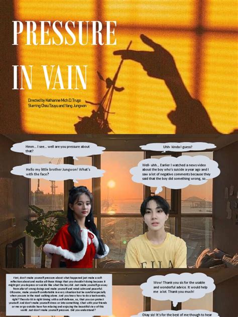 Pressure In Vain Directed By Katharine Mich D Trugo Starring Chou