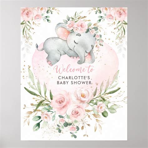 Blush Pink Baby Elephant Watercolor Hearts Artofit