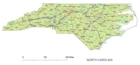 Nc Illustrator Pdf  Map North Carolina Capital North Carolina