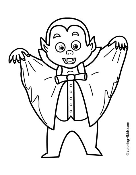 Halloween Vampire Coloring Pages Coloring Home