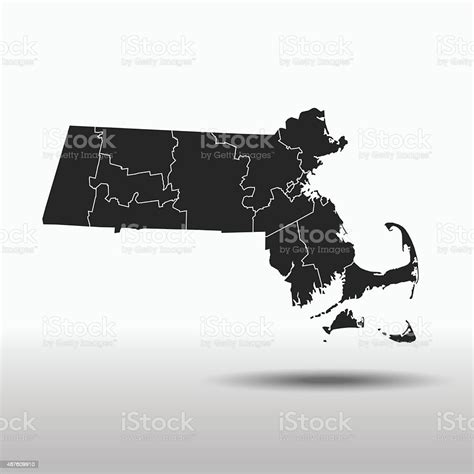 Massachusetts Map Stock Illustration Download Image Now Istock