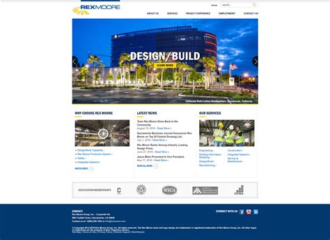 Rex Moore Electrical Contractors And Engineers Sacramento Web Design