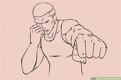 To draw an anime body start by drawing a stick figure with small circles at the joints and triangles for the hands and feet. Draw Anime-Hands A Clenched Fist-Step 5.jpg (900×600) | Drawing anime hands, Anime hands ...