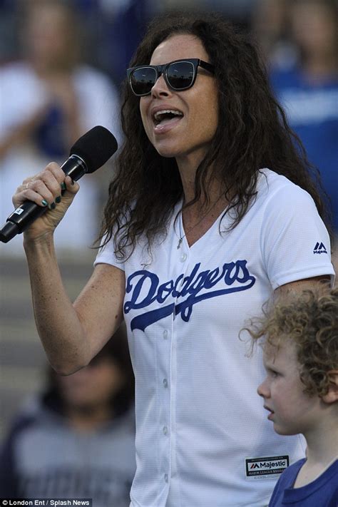 Charlotte Mckinney Hits A Home Run At Dodgers Hollywood Stars Game Daily Mail Online