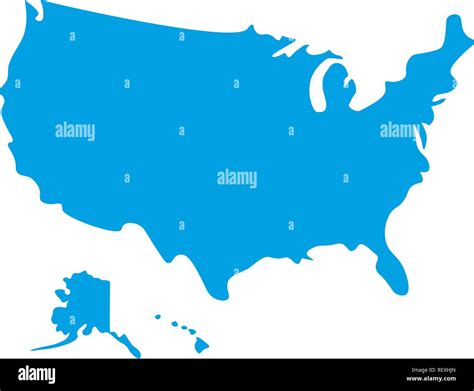 Silhouette Of United States Map