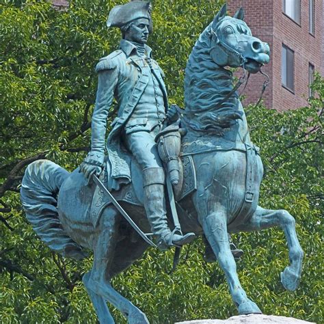 Bronze Sculpture George Washington Holding A Sword And Riding A Horse