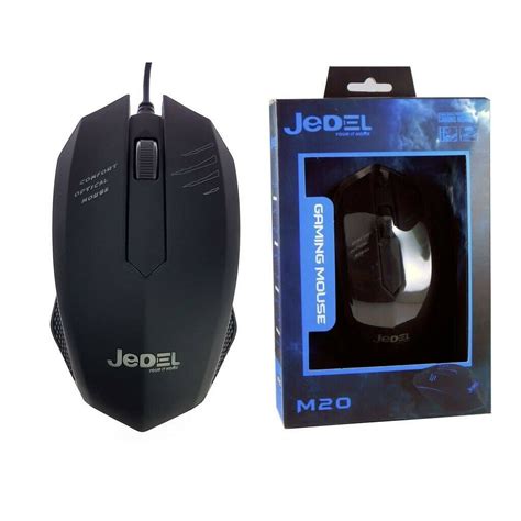Jedel M20 Optical Mouse 2000dpi Usb 3 Button Scroll Wheel Black Bl