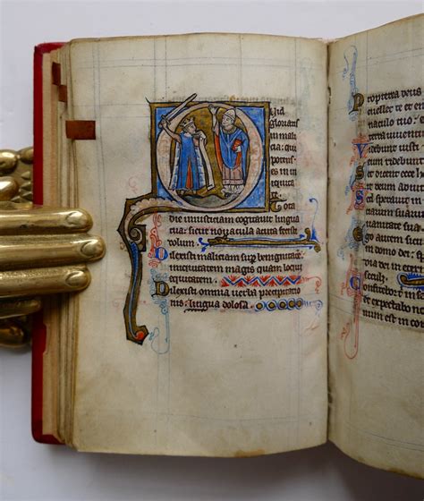 Psalter In Latin Illuminated Manuscript In Latin On Vellum By Psalter