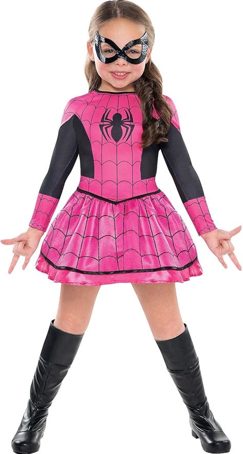 suit yourself pink spider girl halloween costume for girls 3 4t includes accessories amazon