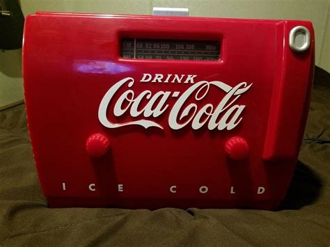 coca cola coke otr 1949 coca cola cooler radio am fm with cassette works great 2059430730