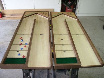 The most common plywood table material is wood & nut. Shuffleboard Game - by horky @ LumberJocks.com ...