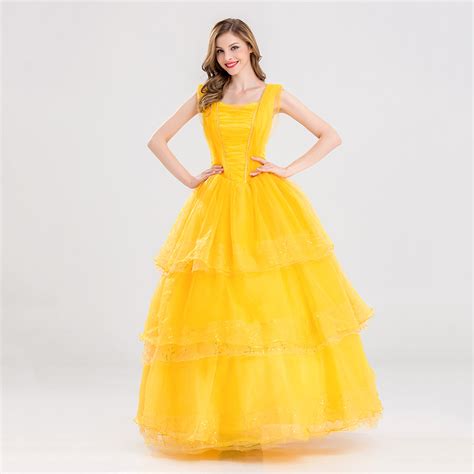 2017 Movie Fantasia Beauty And The Beast Princess Belle Cosplay Costume