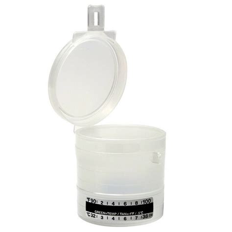 Snap Lid Urine Collection Cup 3oz 90ml Temperature Strip Non