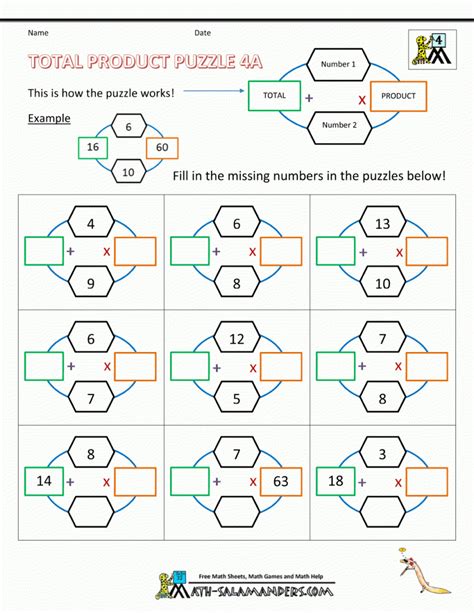 Math Worksheets Brain Teasers For Middle School Incredible