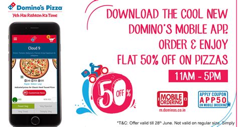 This site requires cookies to be enabled. Get Dominos pizza at Flat 50% OFF {Through Dominos App ...