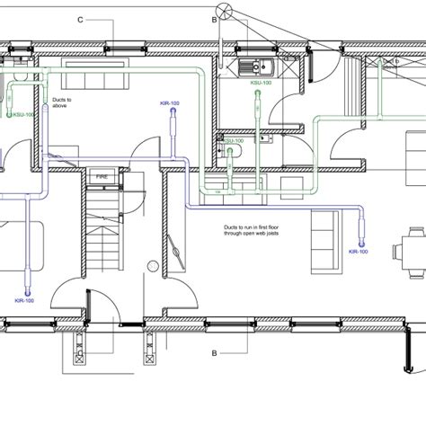 Pipe layout in house (indirect plumbing system). HPH202 : Designing the ventilation, heating, and hot and ...