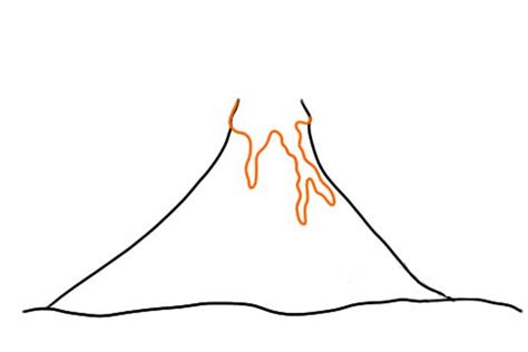 A trek to its old crater is an easy adventure worth experiencing. Volcano drawing: Easy, Colored, Labels and Shield