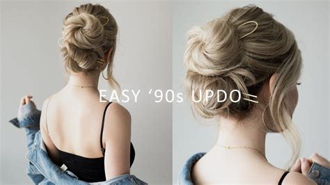 Easy Updo 90s Inspired Perfect For Prom Weddings Work Easy