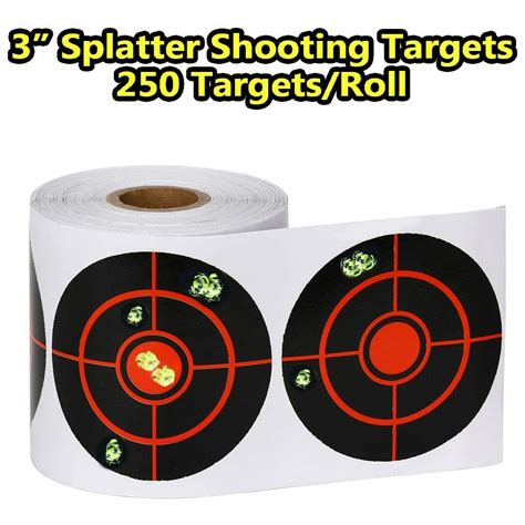 Gearoz Splatter Target Stickers For Shooting Bulleye High Visibility