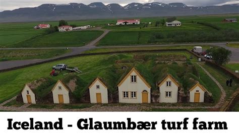 The estonian open air museum is open. Glaumbær turf farm in Iceland open-air museum - aerial ...