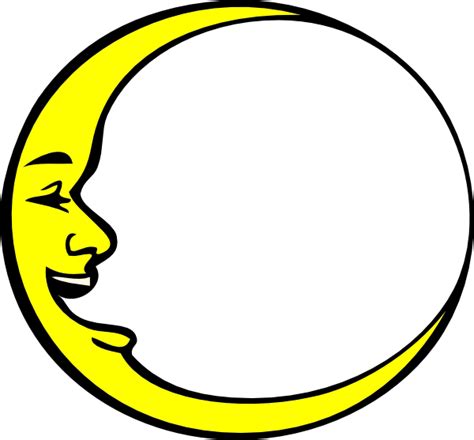 Crescent Moon Smiling Clipart Full Size Clipart 188229 Pinclipart