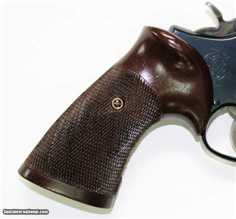 Smith Wesson K L Frame Revolver Royalwood Grips Square Butt