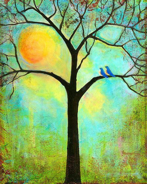 Sunshine Tree Painting By Blenda Studio