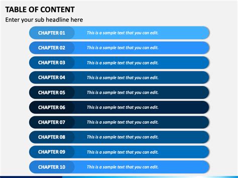Table Of Content Powerpoint Template Printable Templates