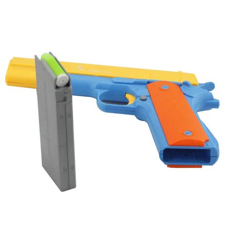 Zahar Toys Realistic Size Toy Gun Colt Colorful Soft Bullets