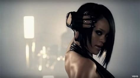 gloves fingerless black leather of rihanna in her music video umbrella feat jay z spotern