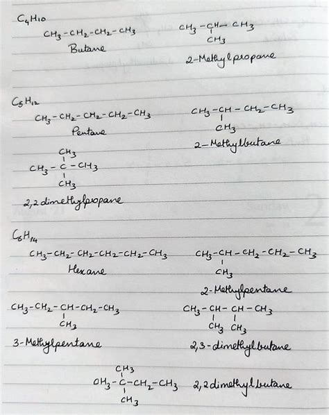 C H Isomers List