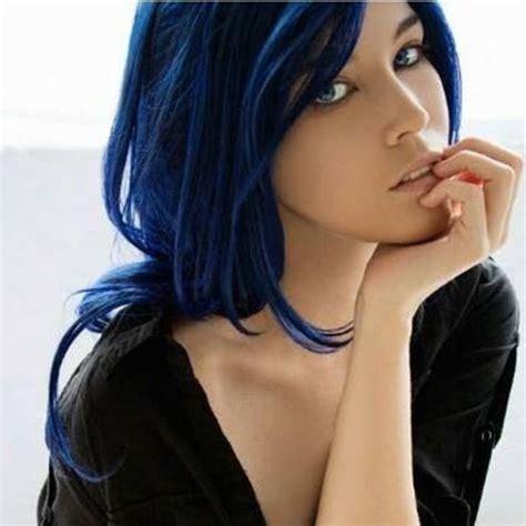 Черно-синий цвет волос: описание с фото - Luv.ru