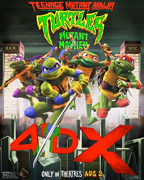 Teenage Mutant Ninja Turtles Mutant Mayhem 4dx Promotional Poster