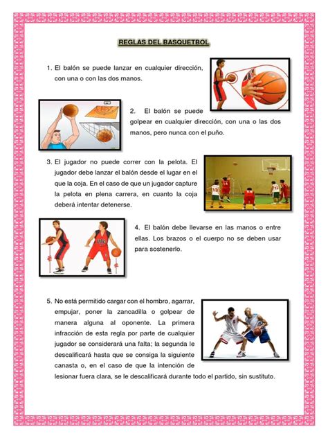 Reglas Del Basquetbol Pdf Asociación De Futbol Ocio