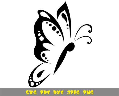 Flying butterfly silhouette svg png dxf pdf jpg files for | Etsy