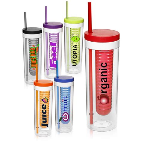 Logo Pg137 20 Oz Personalized Plastic Tumblers With Straw
