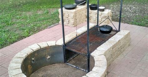 Keyhole Fire Pit With Adjustable Grille Camping Tips And