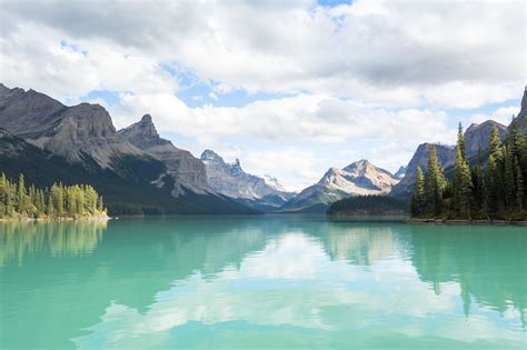 Summer Afternoon At Maligne Lake Jasper National Park Taken From A