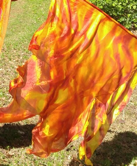 Double Layer Fire Flag Silk Hand Painted Praise And Worship Etsy