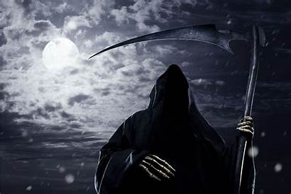 Reaper Grim Scythe Moon Rain Clouds Muerte