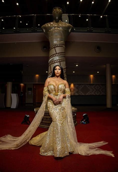 Mzansi Impressed With Minnie Dlaminis Outfit To The Kzn Film And Awards