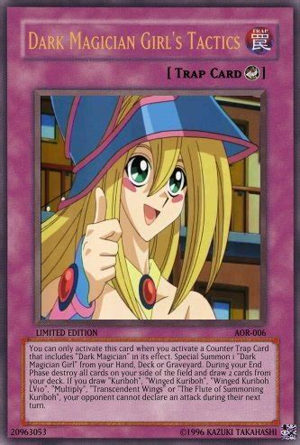 Today, we're going to take a look at some new spell cards and a new trap card that will vastly improve dark magician decks! Image - Dark Magician Girl's Tactics.jpg - Yu-Gi-Oh Card Maker Wiki - Cards, decks, booster ...